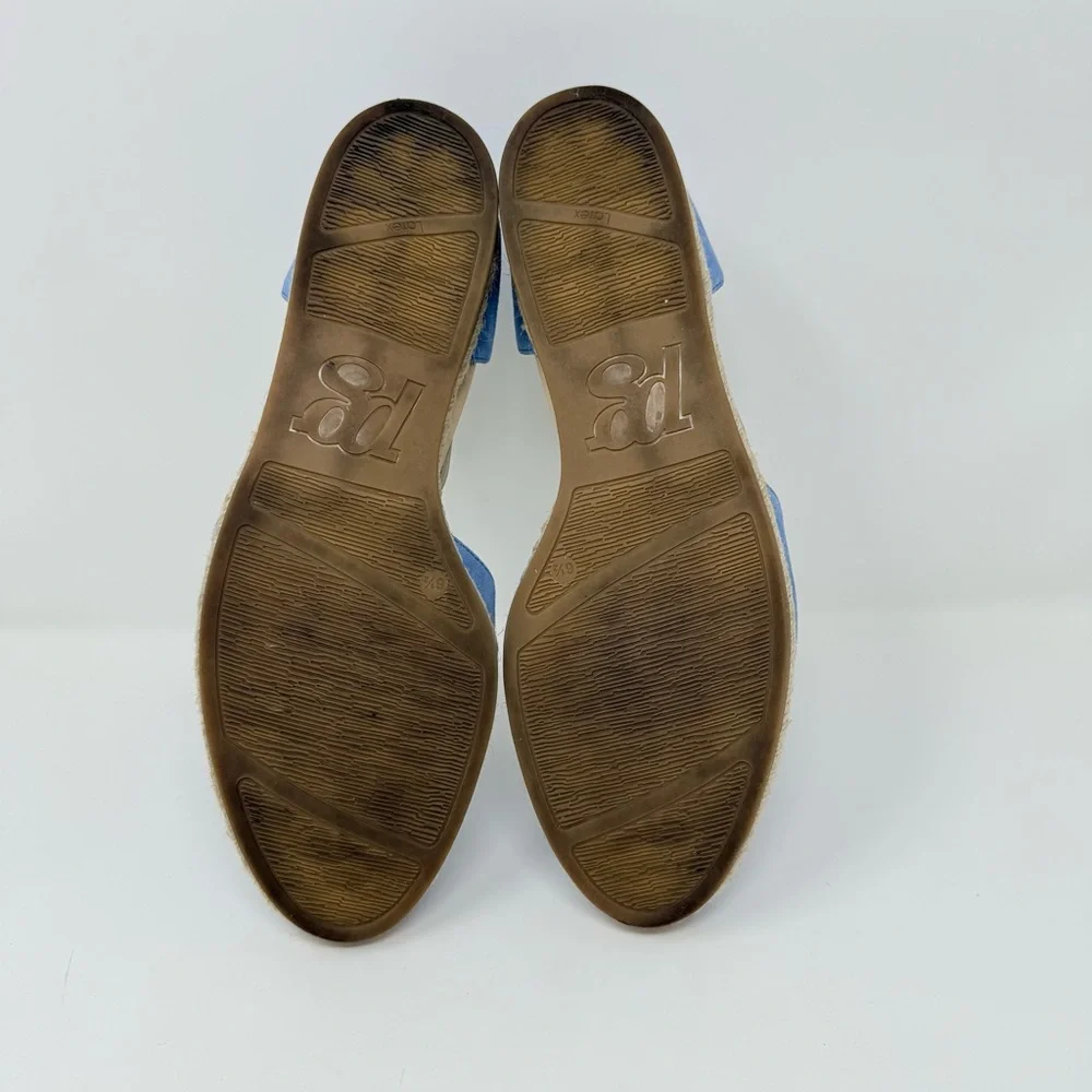 Paul Green Alegra Espadrille In Pacific Soft Suede Sz 9